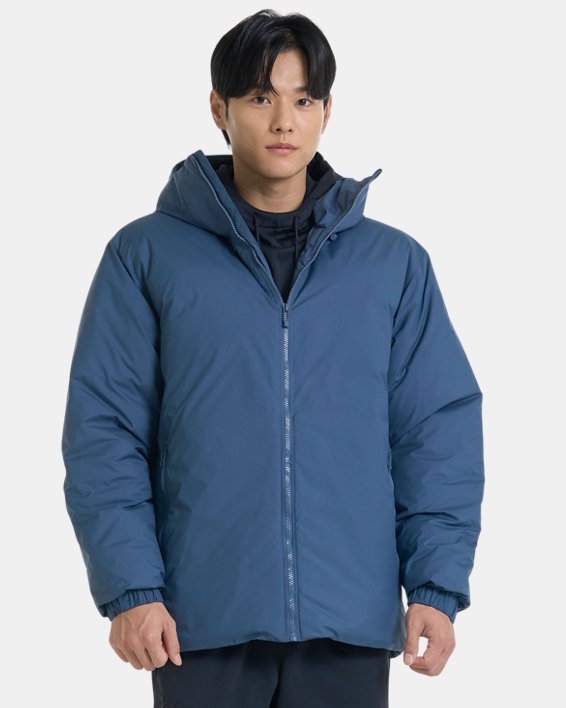 남성 ColdGear® Infrared 라이트웨이트 다운 재킷 in Gray image number 0
